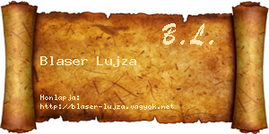 Blaser Lujza névjegykártya